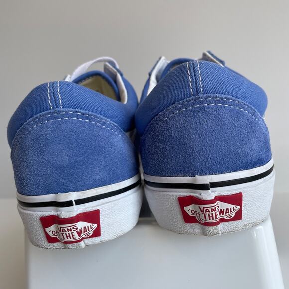 Vans Old Skool Sneakers Womens Size 7.5 Blue Suede Canvas Casual Streetwear Y2k - Picture 5 of 9